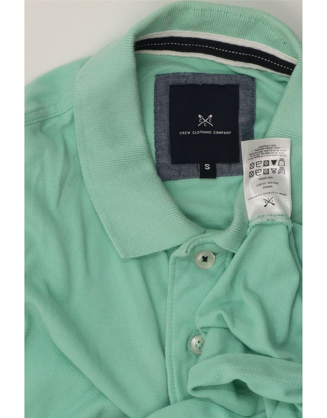Crew Clothing Mens Polo Shirt Small Turquoise Cotton