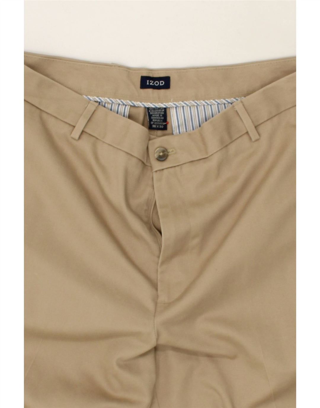 IZOD Mens Straight Chino Trousers W36 L30  Beige Cotton Vintage Izod and Second-Hand Izod from Messina Hembry 