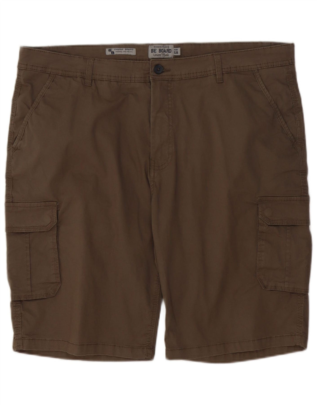 Vintage Mens Cargo Shorts W40 XL Brown Cotton