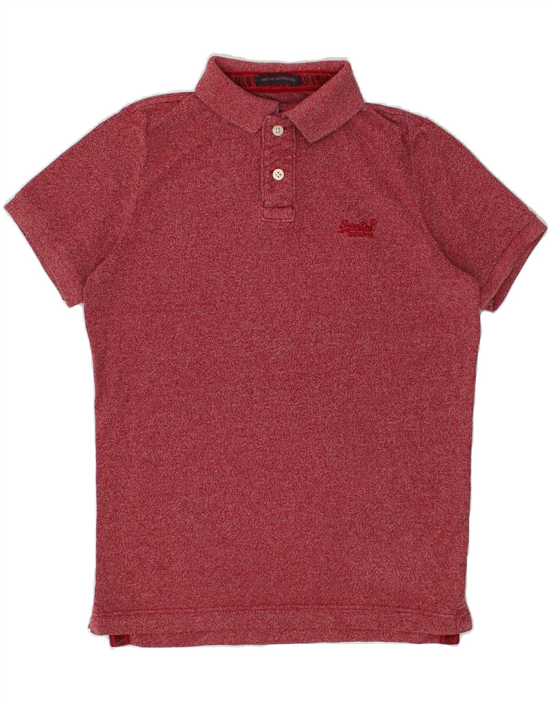 SUPERDRY Mens Slim Polo Shirt Large Red Polyester | Vintage Superdry | Thrift | Second-Hand Superdry | Used Clothing | Messina Hembry 