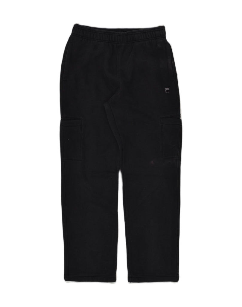 FILA Mens Tracksuit Trousers Small Black Cotton | Vintage Fila | Thrift | Second-Hand Fila | Used Clothing | Messina Hembry 
