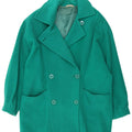 Franco Ancona Womens Oversized Double Breasted Coat IT 46 Large Green Wool