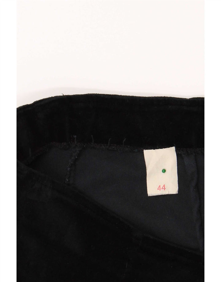 Vintage Womens Pencil Skirt IT 44 Medium W28 Black Cotton