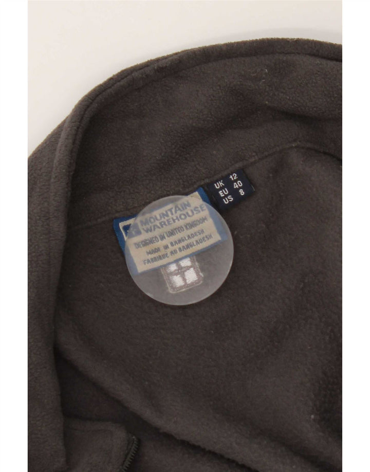 Mountain Warehouse Womens Fleece Jacket UK 12 Medium  Grey