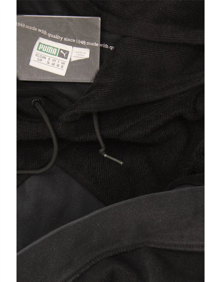 Puma Womens Oversized Hoodie Jumper UK 10 Small Black Colourblock