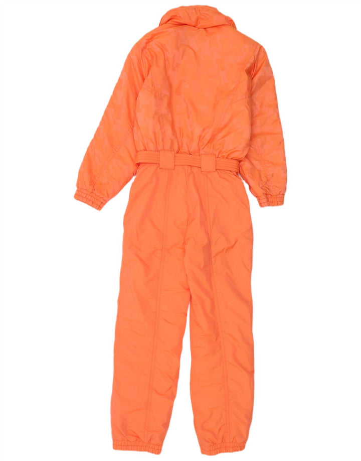 Fila Womens Hooded Ski Jumpsuit UK 12 Medium  Orange