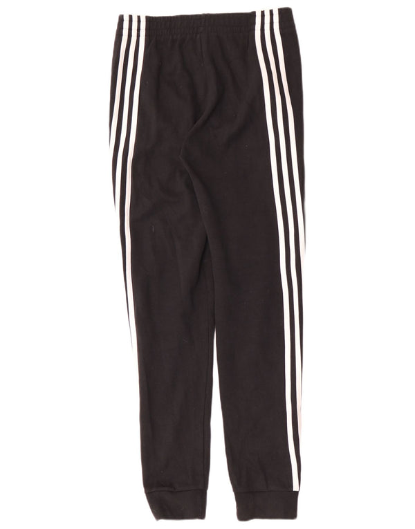 Adidas Boys Tracksuit Trousers Joggers 13-14 Years Large Black Cotton
