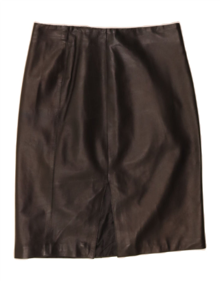 VINTAGE Womens Leather Skirt W30 Medium Black Vintage Vintage and Second-Hand Vintage from Messina Hembry 