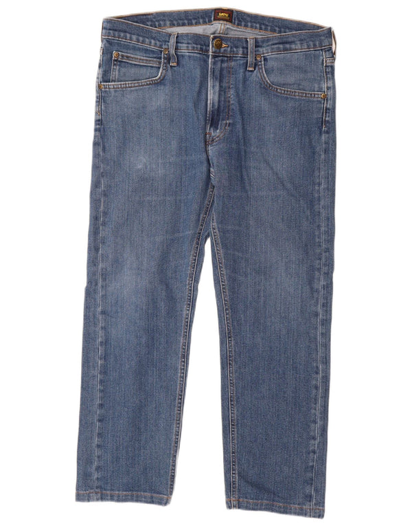 Lee Mens Daren Zip Fly Straight Jeans W34 L26 Blue Cotton