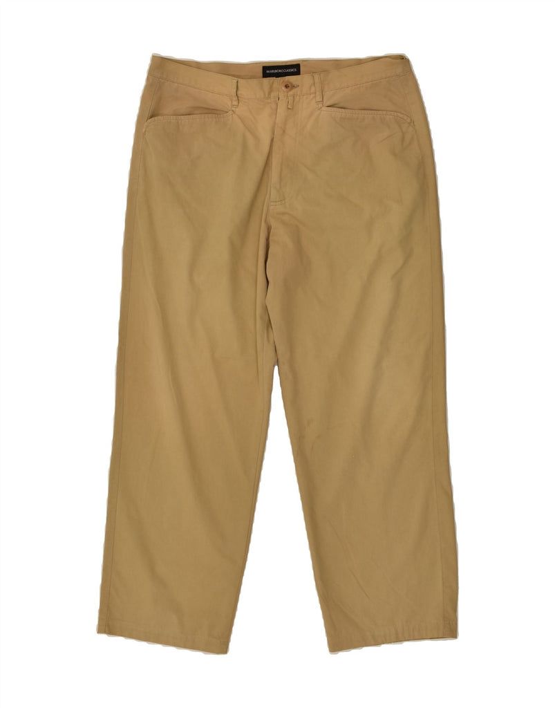 MARLBORO CLASSICS Mens Straight Casual Trousers W36 L28 Beige | Vintage Marlboro Classics | Thrift | Second-Hand Marlboro Classics | Used Clothing | Messina Hembry 