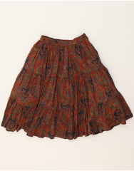 VINTAGE Girls A-Line Skirt 9-10 Years W24  Maroon Paisley