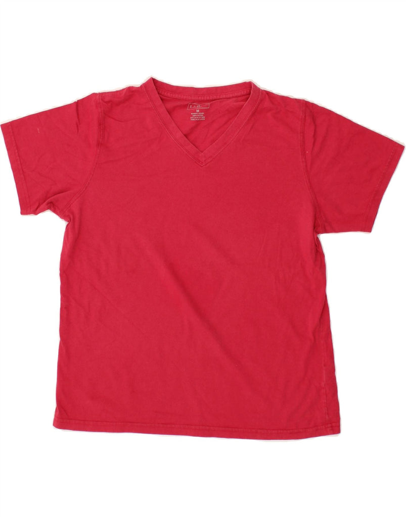 L.L.BEAN Womens T-Shirt Top UK 14 Medium Pink Cotton Vintage L.L.Bean and Second-Hand L.L.Bean from Messina Hembry 