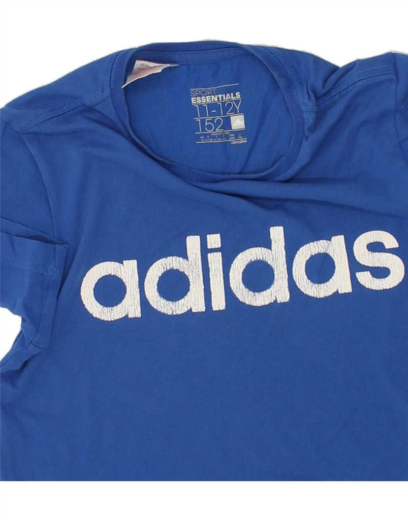 ADIDAS Boys Graphic T-Shirt Top 11-12 Years Blue Cotton | Vintage Adidas | Thrift | Second-Hand Adidas | Used Clothing | Messina Hembry 