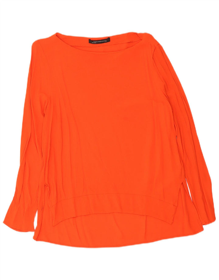Zara Womens Blouse Top UK 14 Large Red Viscose