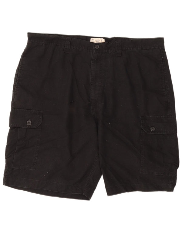 CHAPS Mens Cargo Shorts W38 XL Black Linen