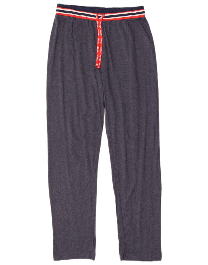 Ellesse Mens Tracksuit Trousers Large  Navy Blue Flecked Cotton