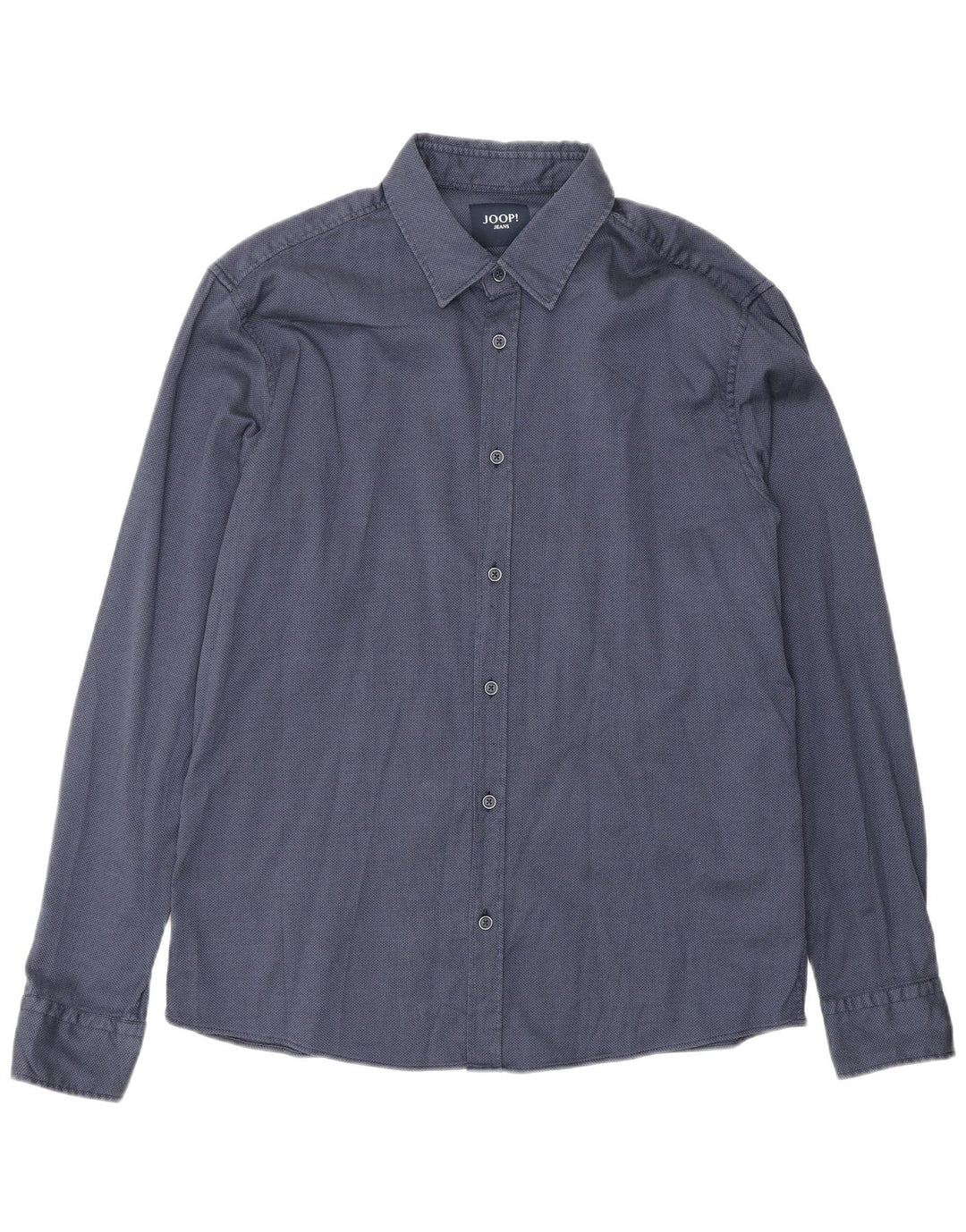 Joop Mens Shirt Large Navy Blue Cotton