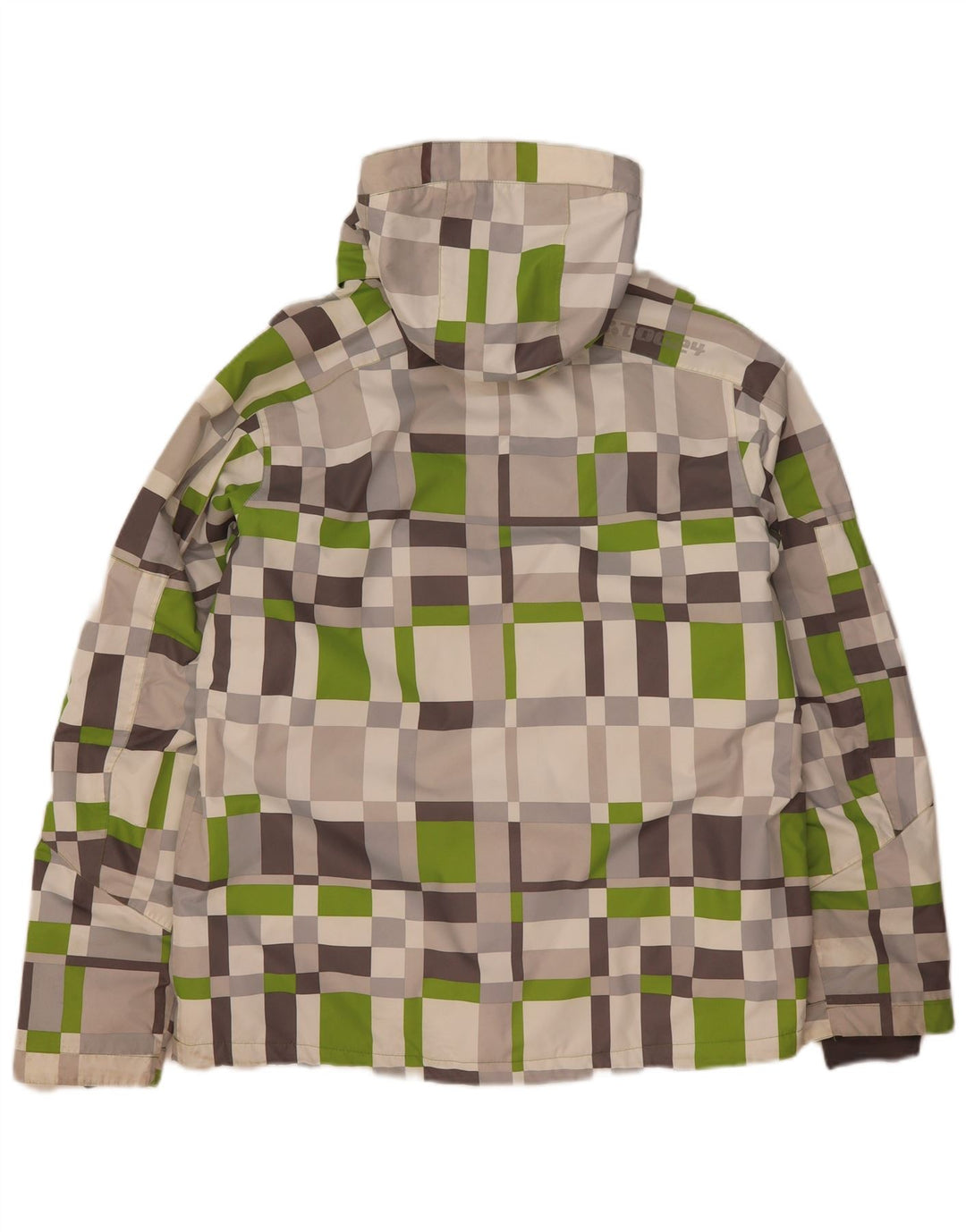 Tog 24 Mens Hooded Ski Jacket UK 38 Medium Beige Geometric