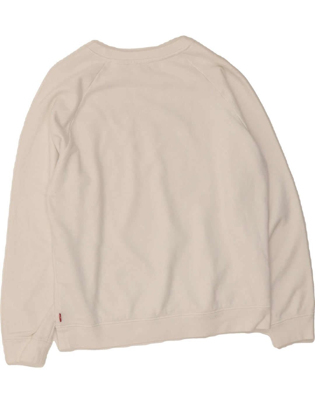 LEVI'S Womens Oversized Graphic Sweatshirt Jumper UK 10 Small White Cotton Vintage Levi's and Second-Hand Levi's from Messina Hembry 
