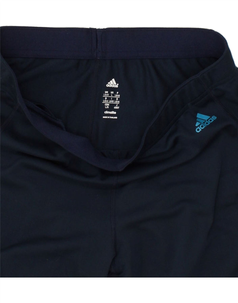 ADIDAS Womens Graphic Tracksuit Trousers UK 16/18 Large Navy Blue | Vintage Adidas | Thrift | Second-Hand Adidas | Used Clothing | Messina Hembry 