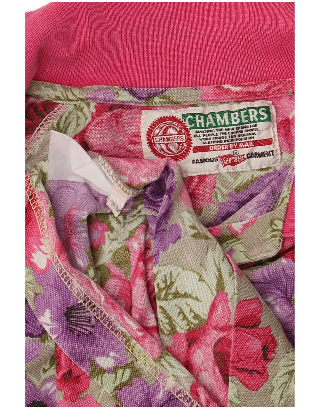 Chambers Womens Polo Shirt UK 18 XL Multicoloured Floral