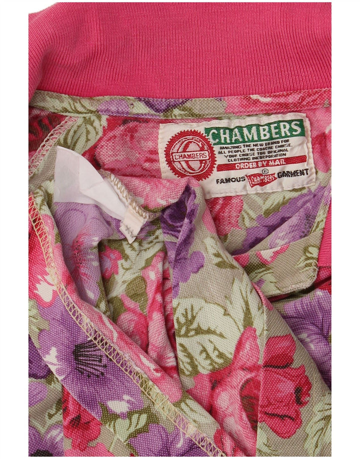 Chambers Womens Polo Shirt UK 18 XL Multicoloured Floral