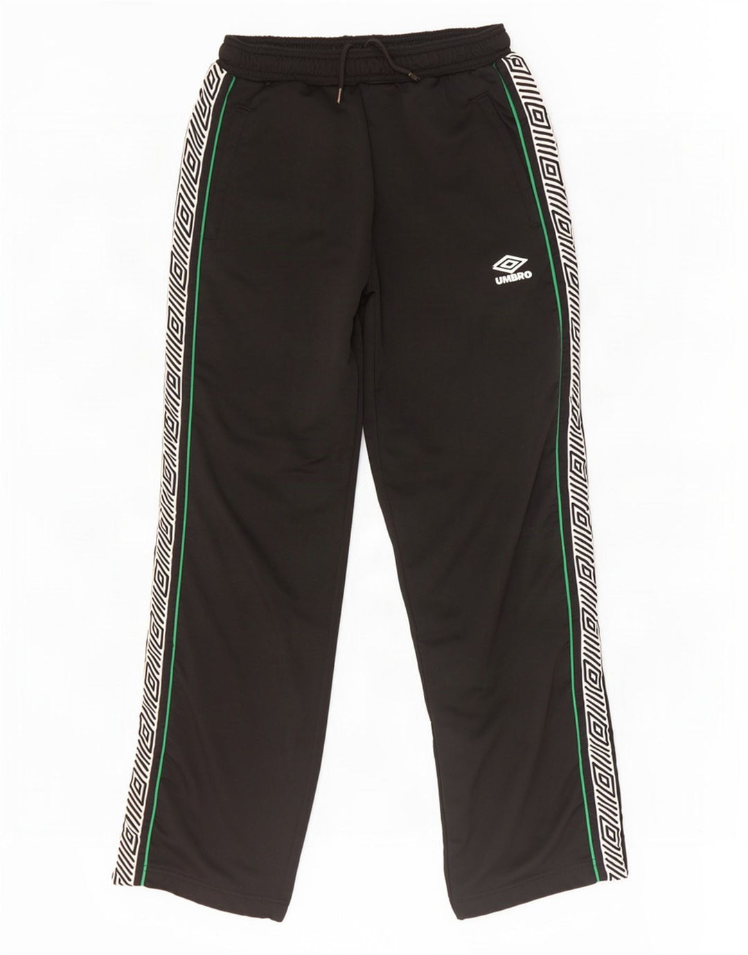 Umbro Mens Graphic Tracksuit Trousers Large Black Colourblock Polyester