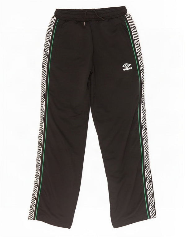 Umbro Mens Graphic Tracksuit Trousers Large Black Colourblock Polyester