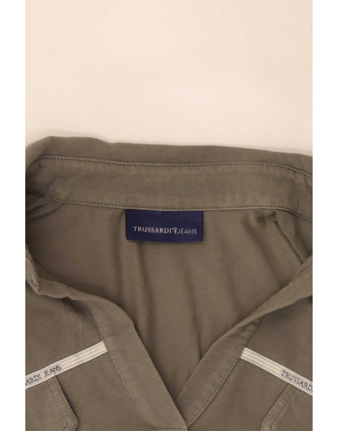 Trussardi Womens Polo Shirt UK 14 Large Grey