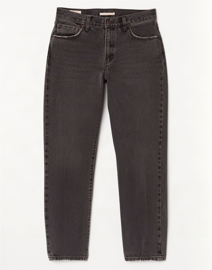 Levi's Womens Middy Straight Jeans W29 L31 Grey Cotton