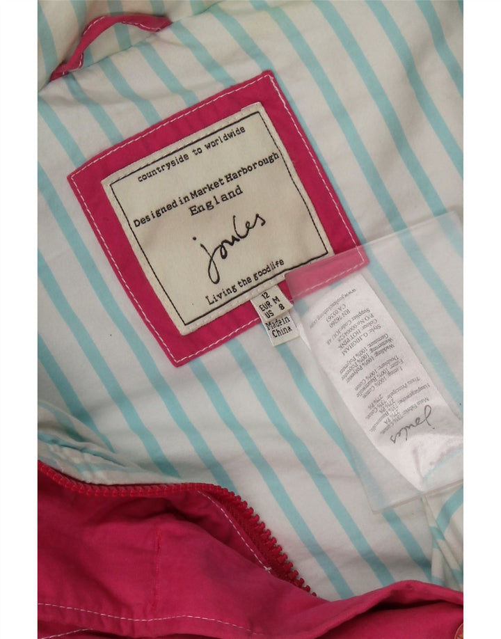 Joules Womens Padded Gilet UK 12 Medium Pink Cotton Classic