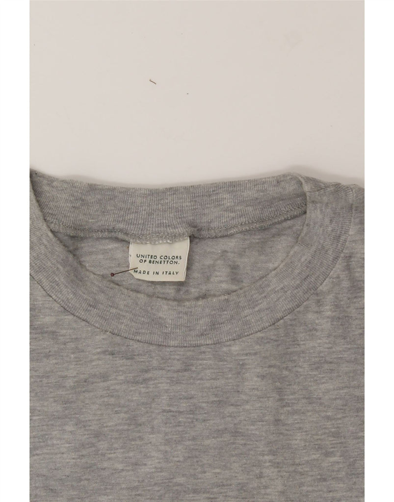 BENETTON Mens T-Shirt Top Medium Grey Cotton Vintage Benetton and Second-Hand Benetton from Messina Hembry 