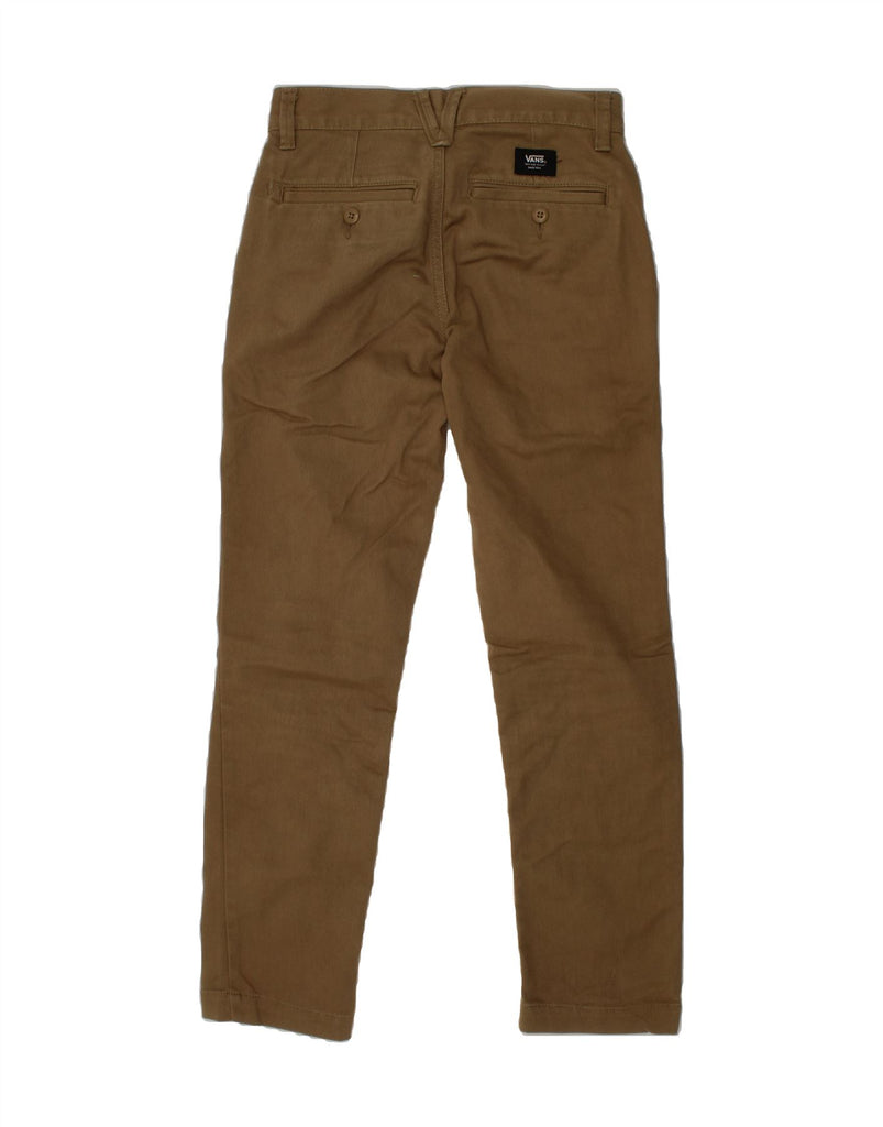 VANS Boys Straight Chino Trousers 7-8 Years W24 L25 Brown Cotton Vintage Vans and Second-Hand Vans from Messina Hembry 