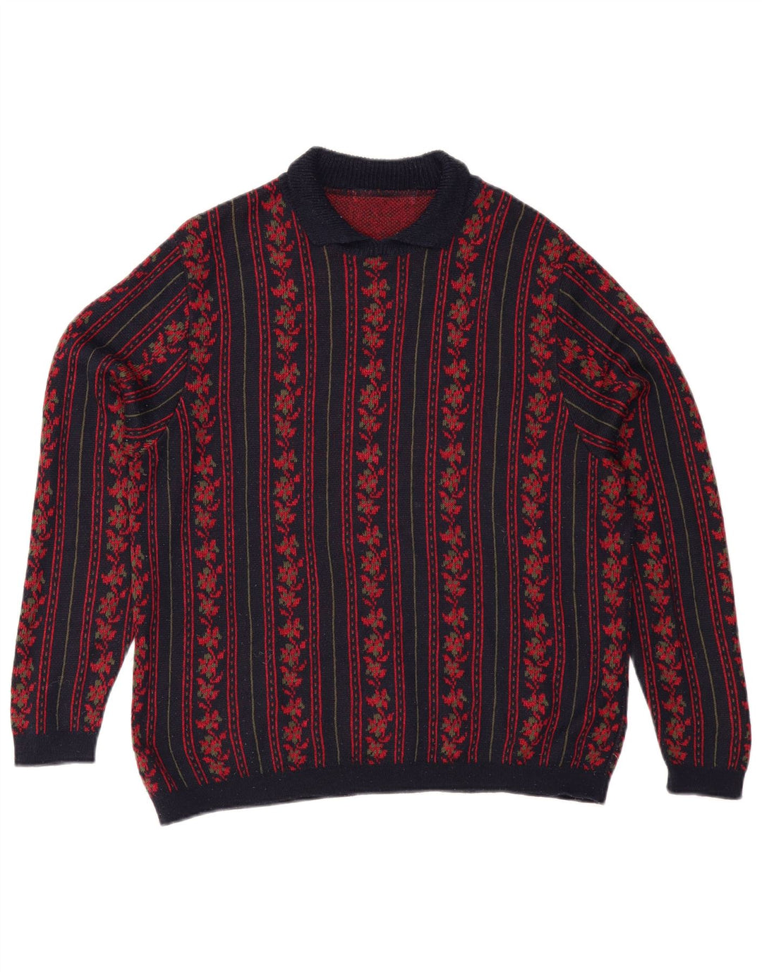 ST MICHAEL Womens Polo Neck Jumper Sweater UK 16 Large  Navy Blue