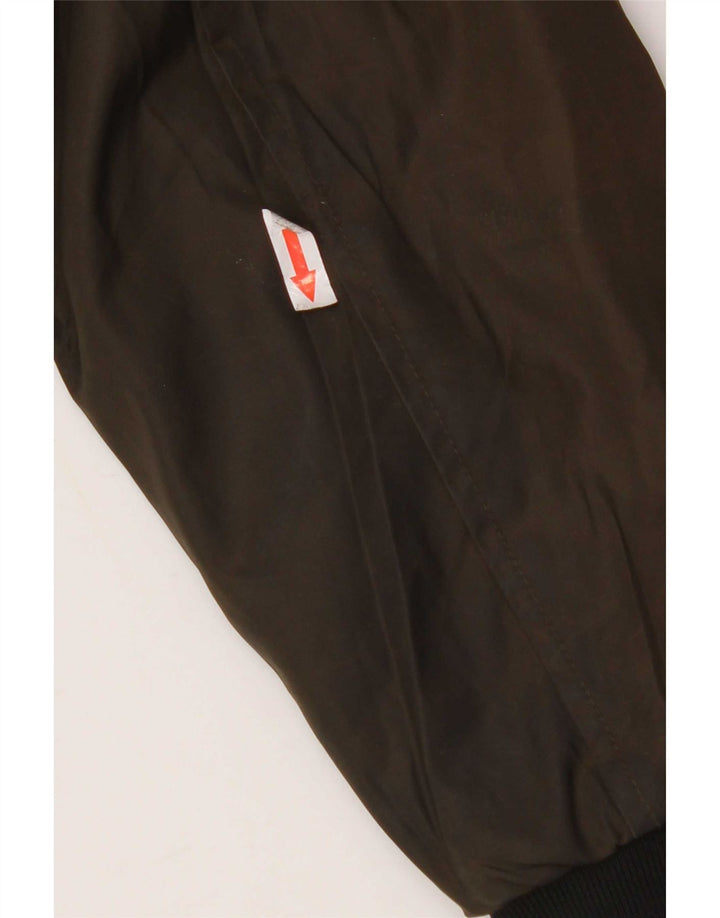 Zara Mens Bomber Jacket UK 40 Large Khaki Colourblock Polyester