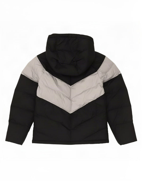 Nike Boys Hooded Padded Jacket 12-13 Years Large Black Colourblock