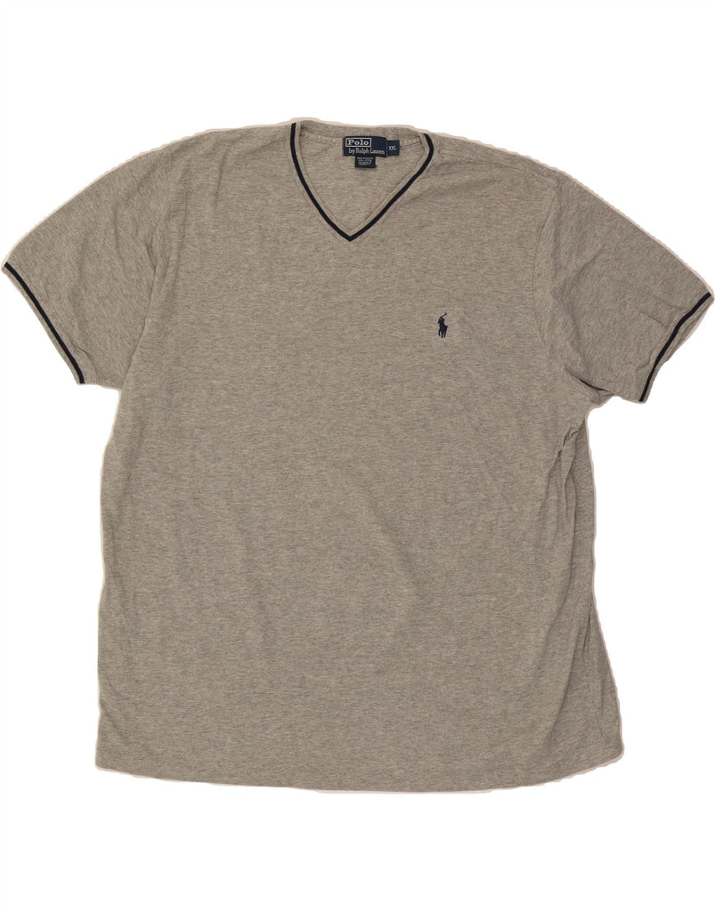 POLO RALPH LAUREN Mens T-Shirt Top 2XL Grey Cotton Vintage Polo Ralph Lauren and Second-Hand Polo Ralph Lauren from Messina Hembry 