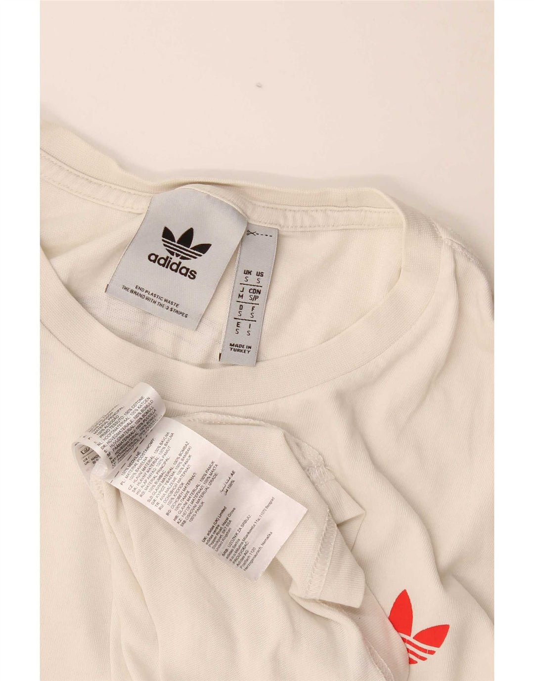 Adidas Mens Graphic T-Shirt Top Small White Cotton