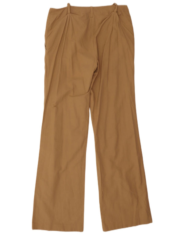 Stefanel Womens Bootcut Chino Trousers IT 44 Medium W30 L32 Khaki Cotton