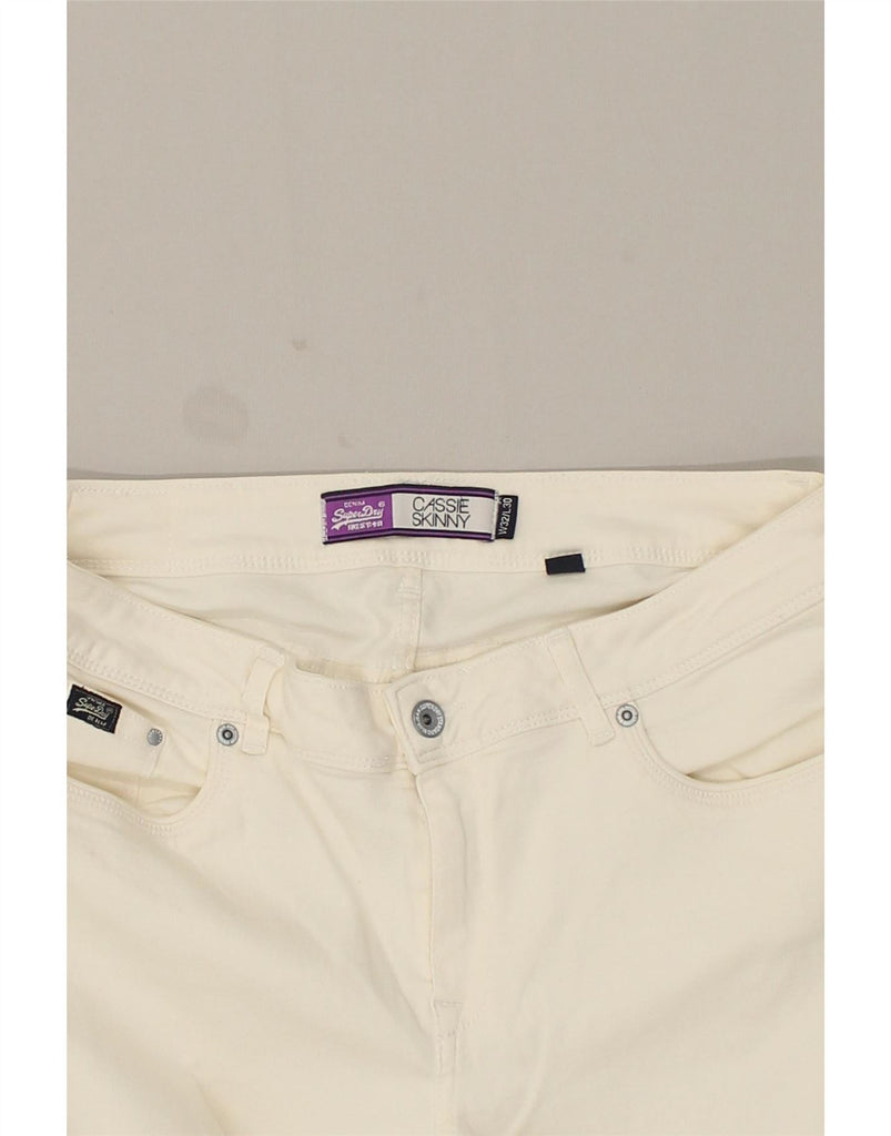 SUPERDRY Womens Cassie Skinny Jeans W32 L30 White Cotton Vintage Superdry and Second-Hand Superdry from Messina Hembry 