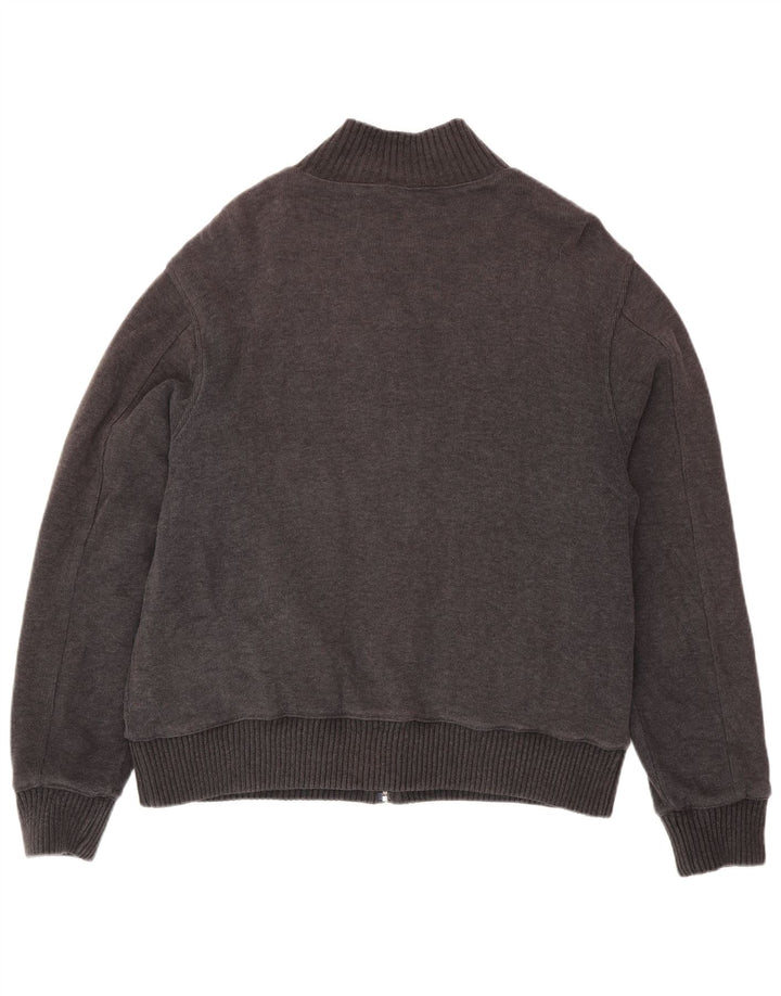 Marks & Spencer Mens Blue Harbour Cardigan Sweater Large Grey Cotton