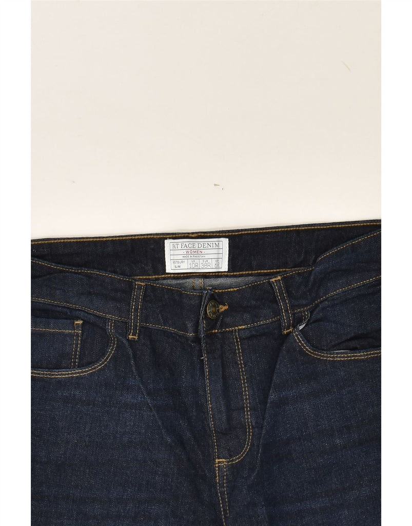 FAT FACE Womens Slim Jeans UK 10 Small W26 L29 Navy Blue Cotton | Vintage Fat Face | Thrift | Second-Hand Fat Face | Used Clothing | Messina Hembry 