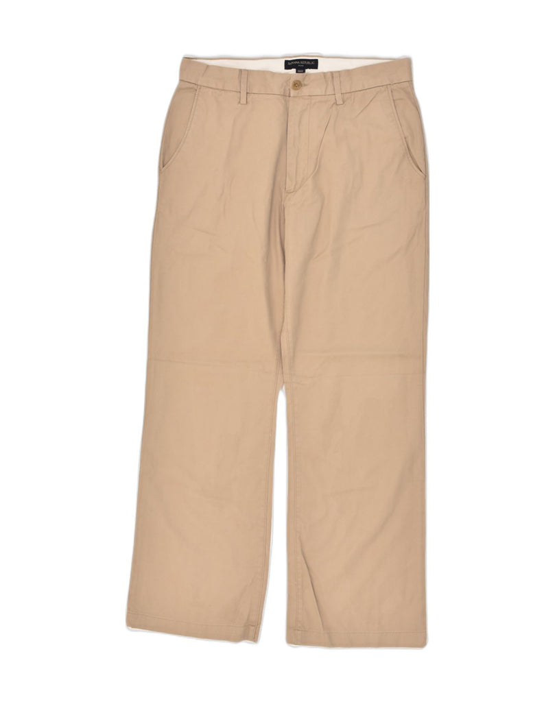 BANANA REPUBLIC Mens Straight Chino Trousers W35 L32  Beige Cotton | Vintage Banana Republic | Thrift | Second-Hand Banana Republic | Used Clothing | Messina Hembry 