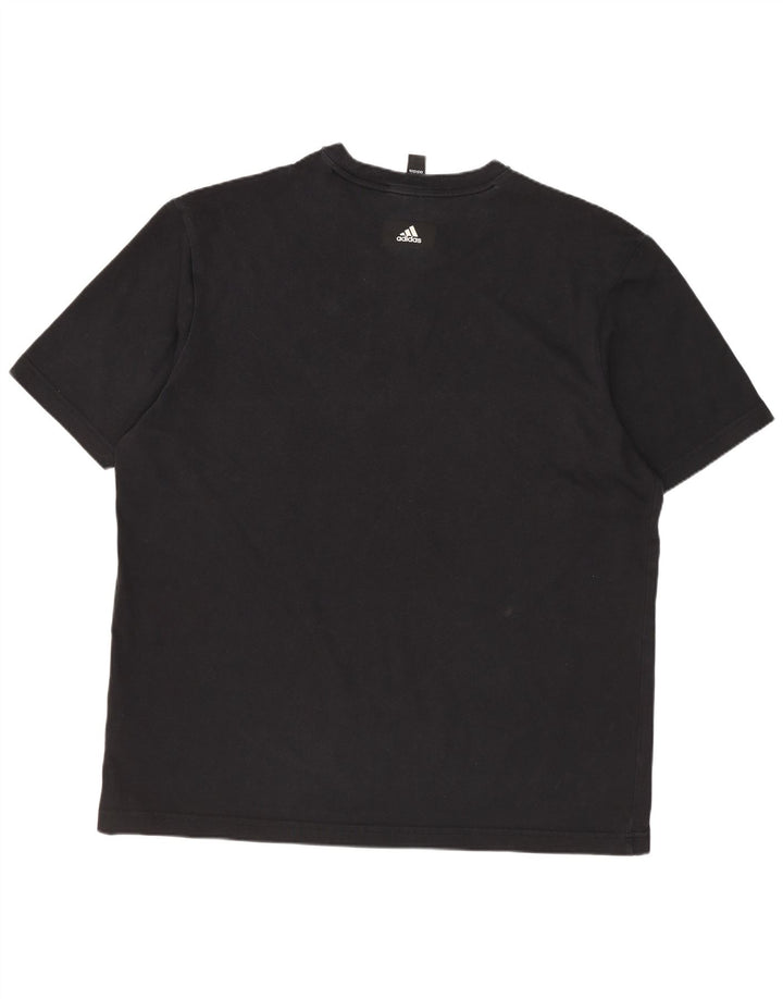 Adidas Mens Graphic T-Shirt Top Large Black Cotton