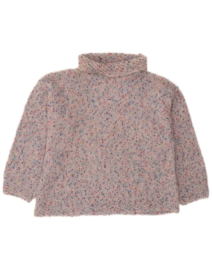 Vintage Womens Roll Neck Jumper Sweater UK 16 Large Multicoloured Flecked