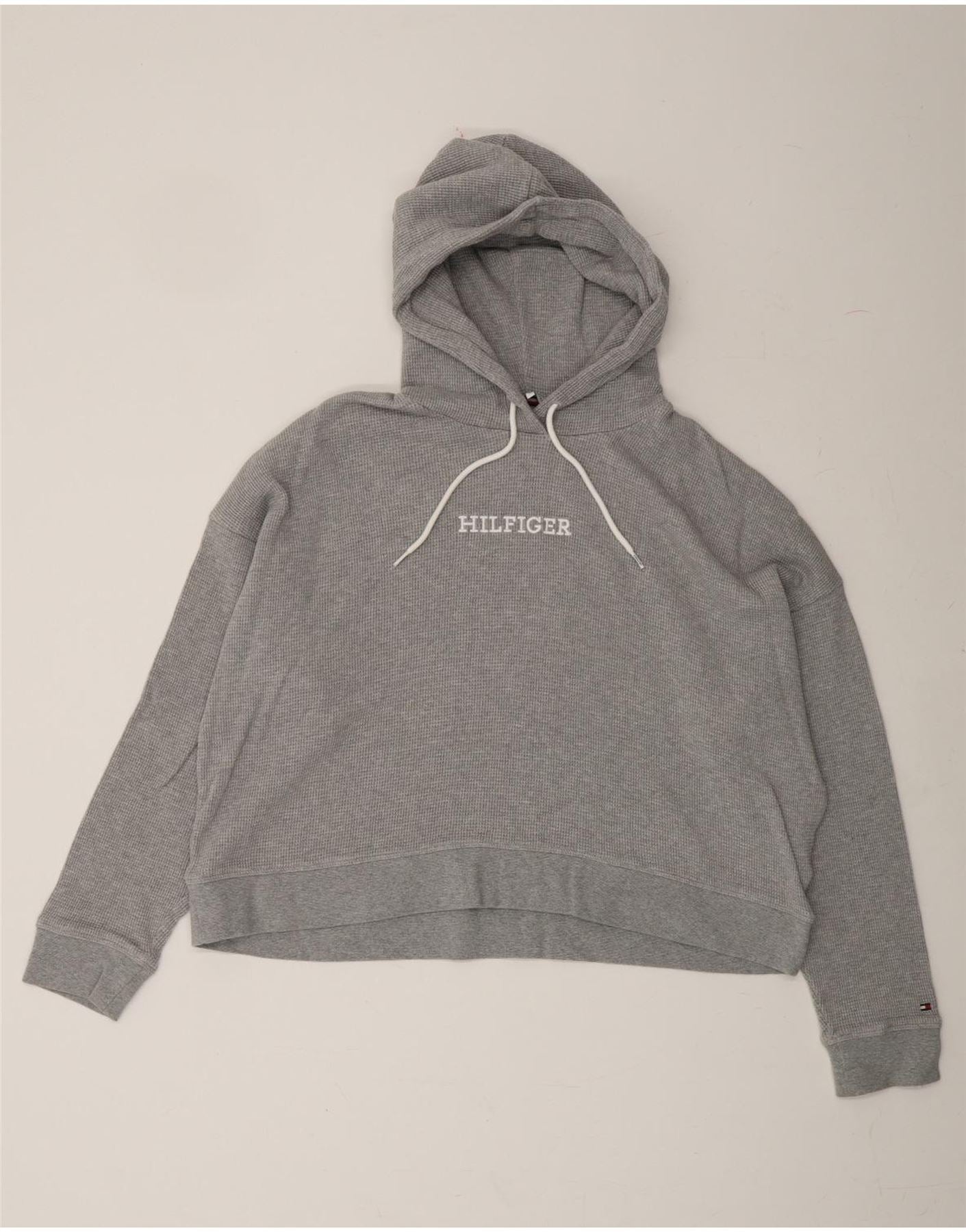 Tommy Hilfiger Damen Oversized Hoodie Pullover, Grau (Grey), 18