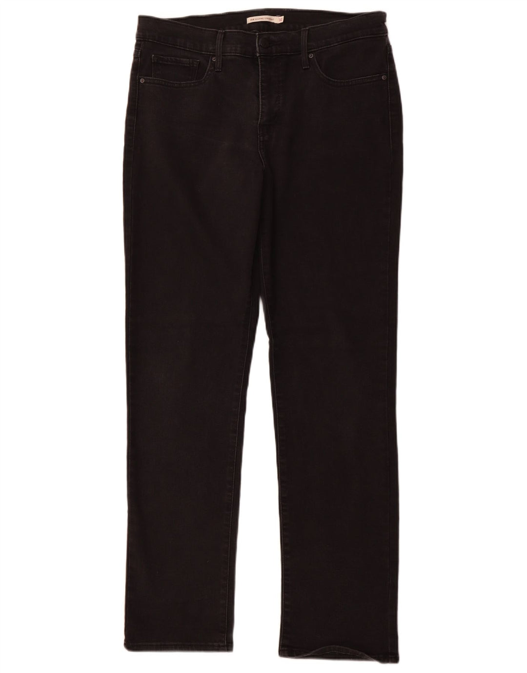 LEVI'S Womens 314 Shaping Straight Jeans W32 L32 Black Cotton