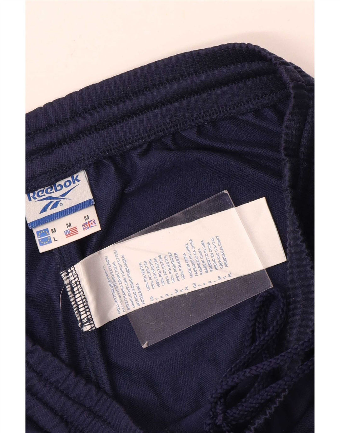 Reebok Mens Tracksuit Trousers Medium Navy Blue