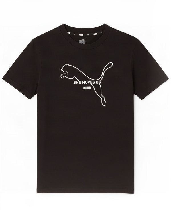 Puma Mens Graphic T-Shirt Top XS Black Cotton