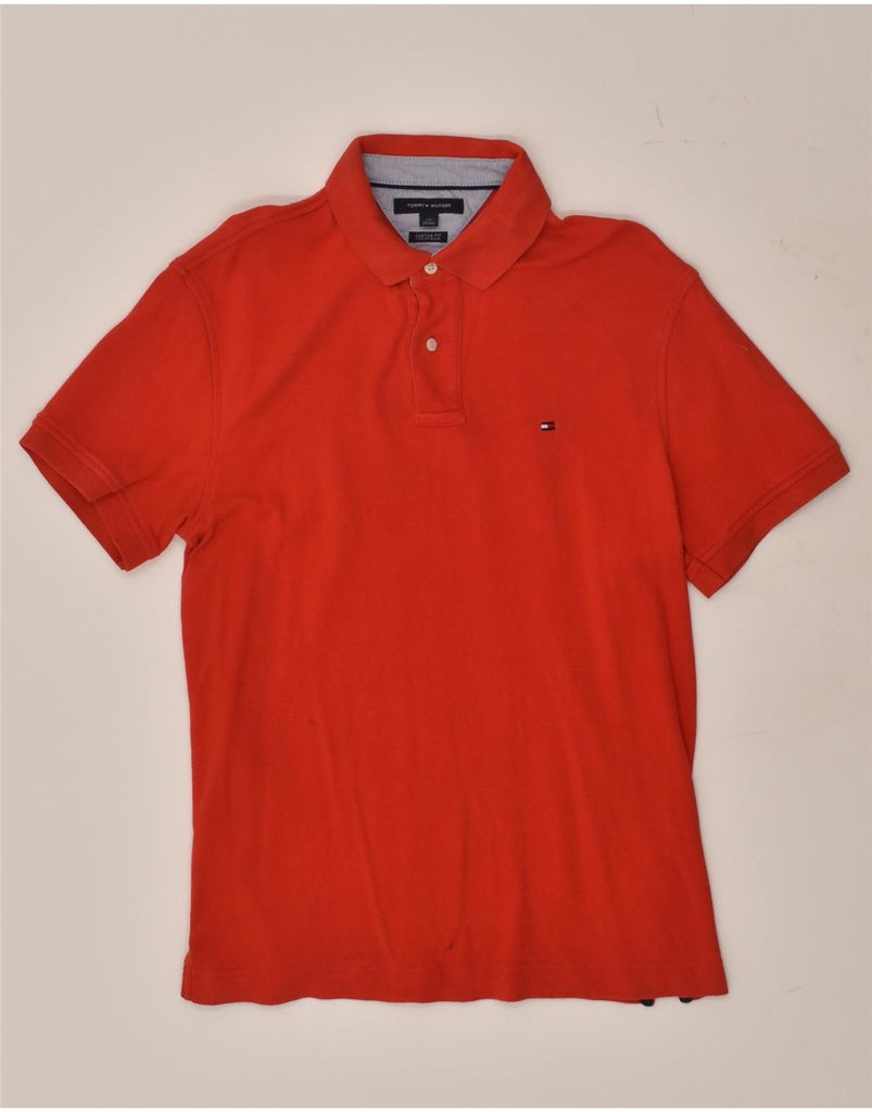 TOMMY HILFIGER Mens Custom Fit Polo Shirt Large Red Cotton | Vintage Tommy Hilfiger | Thrift | Second-Hand Tommy Hilfiger | Used Clothing | Messina Hembry 